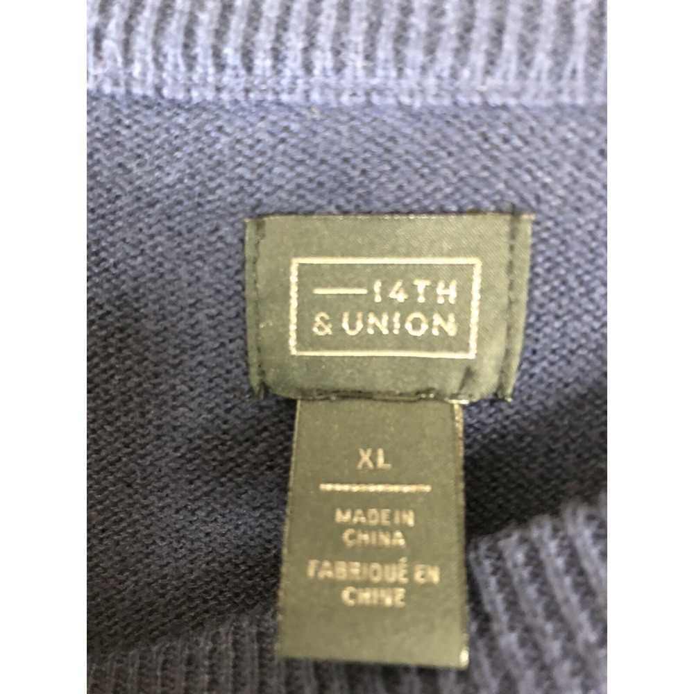 14th & Union Mens XL‎ Striped Pullover  Sweater Blue Black Knit - Picture 4 of 4